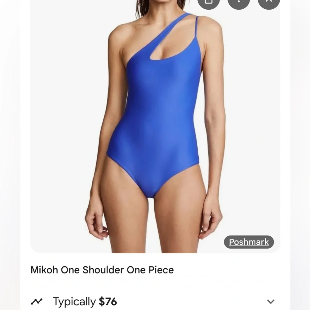 One-Shoulder Burgundy Swimsuit Mikoh GUC - Picture 3 of 3